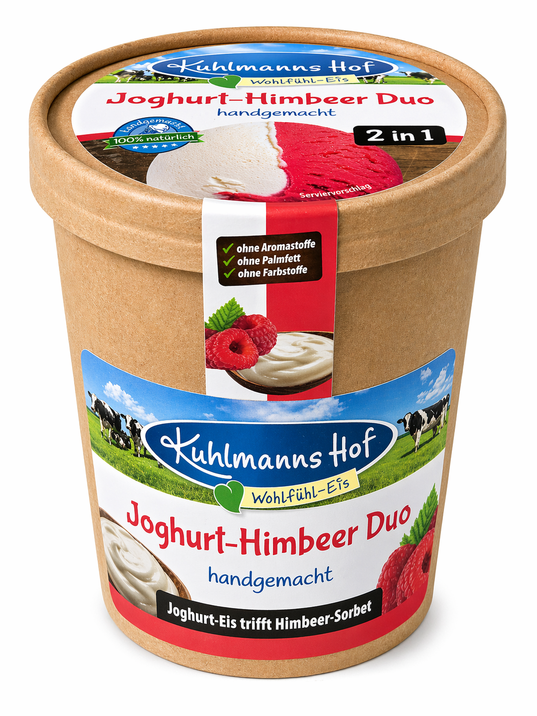 Joghurt Himbeere-Duo-Eis