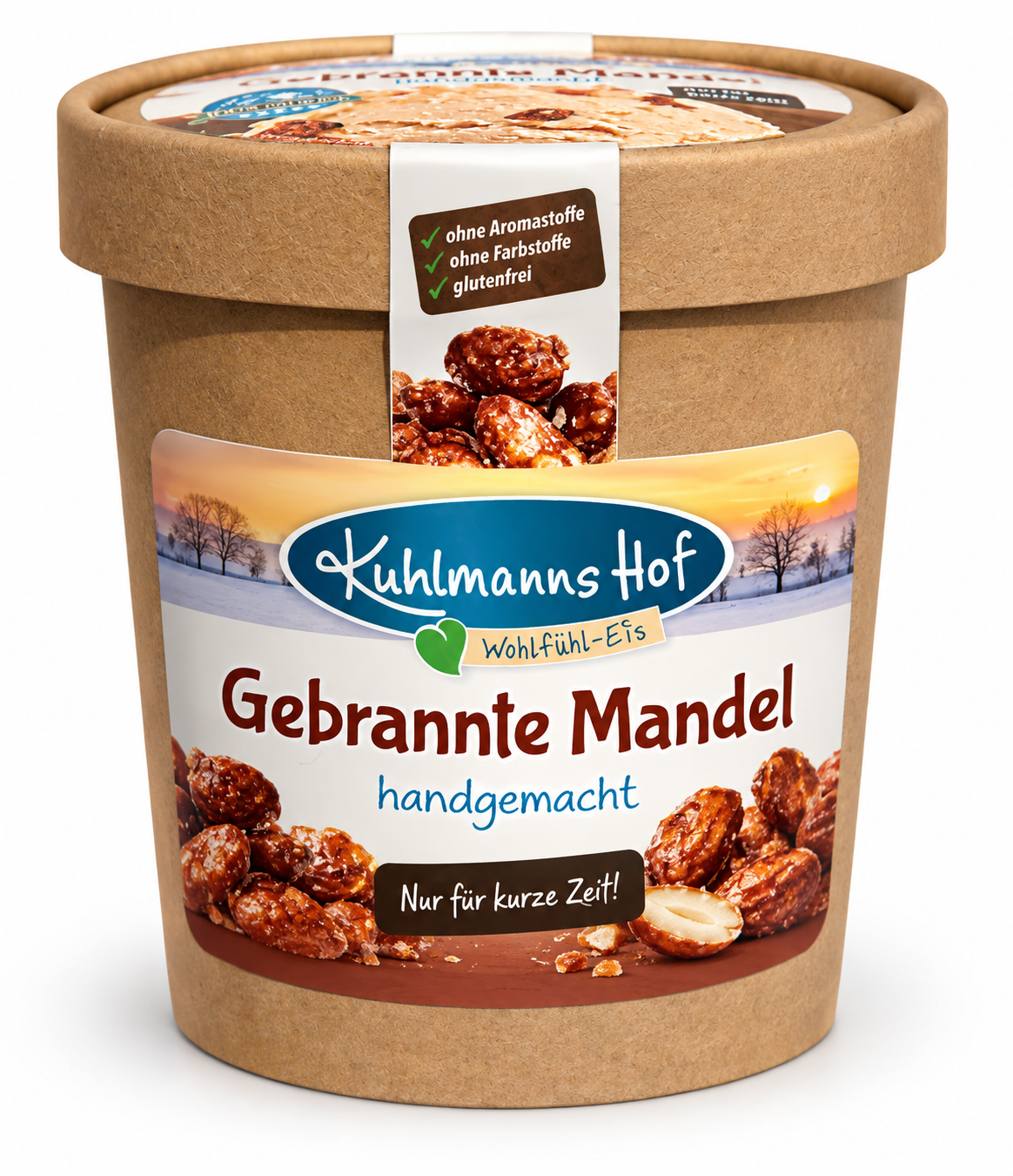 Milch-Eis Gebrannte Mandel